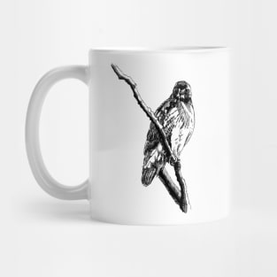 Hawk Ink Drawing Mug